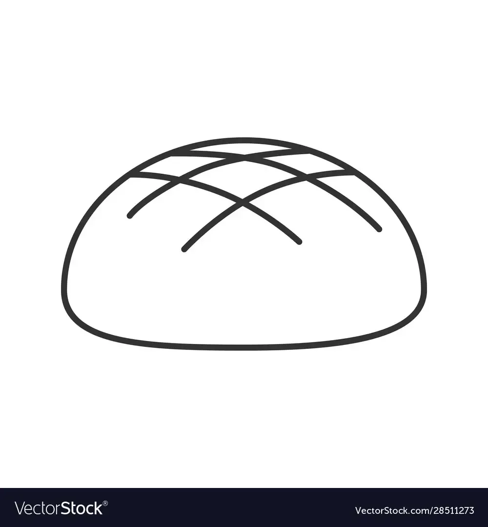 Круглый хлеб раскраска