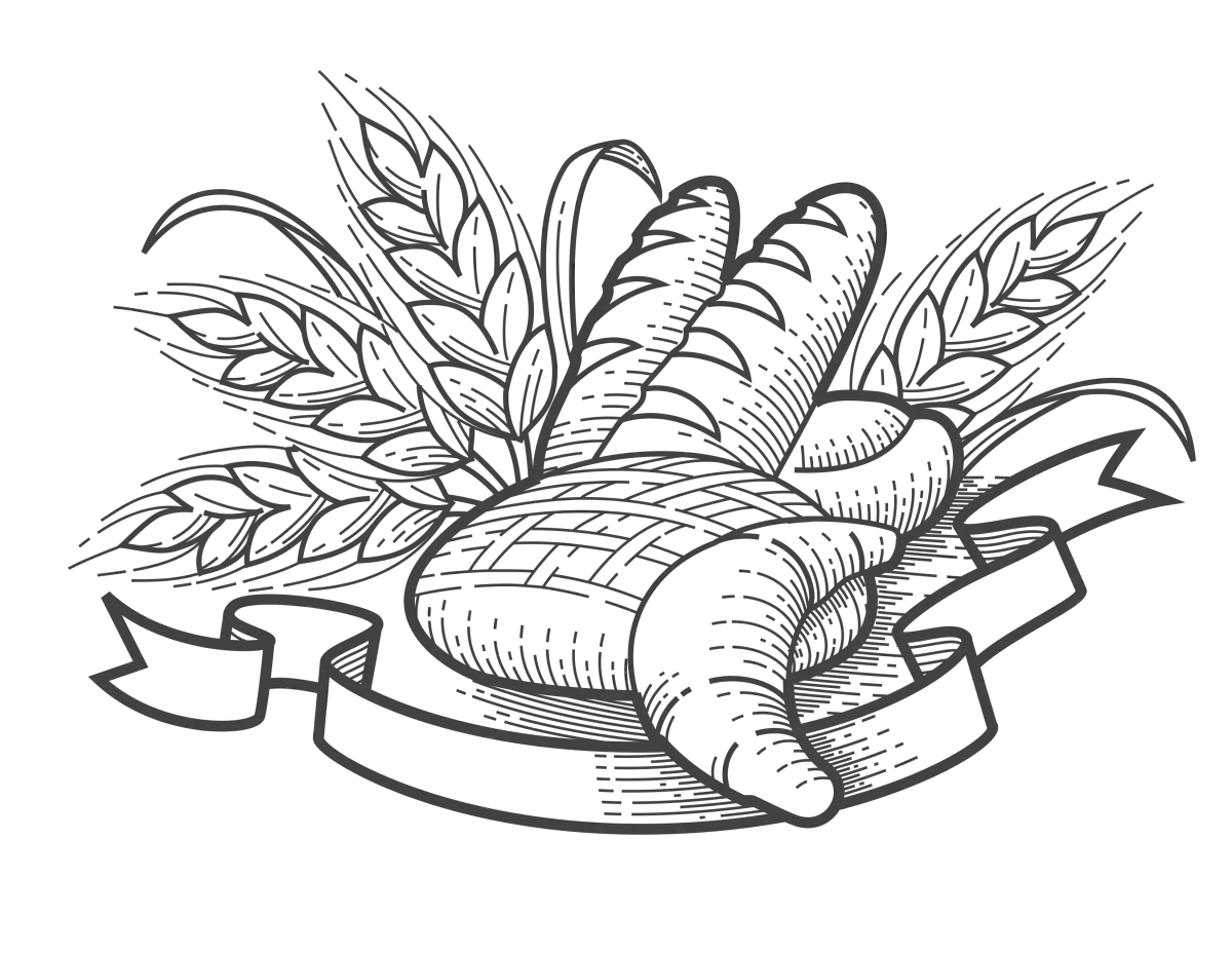 Рисунки хлеба и хлебобулочных изделий