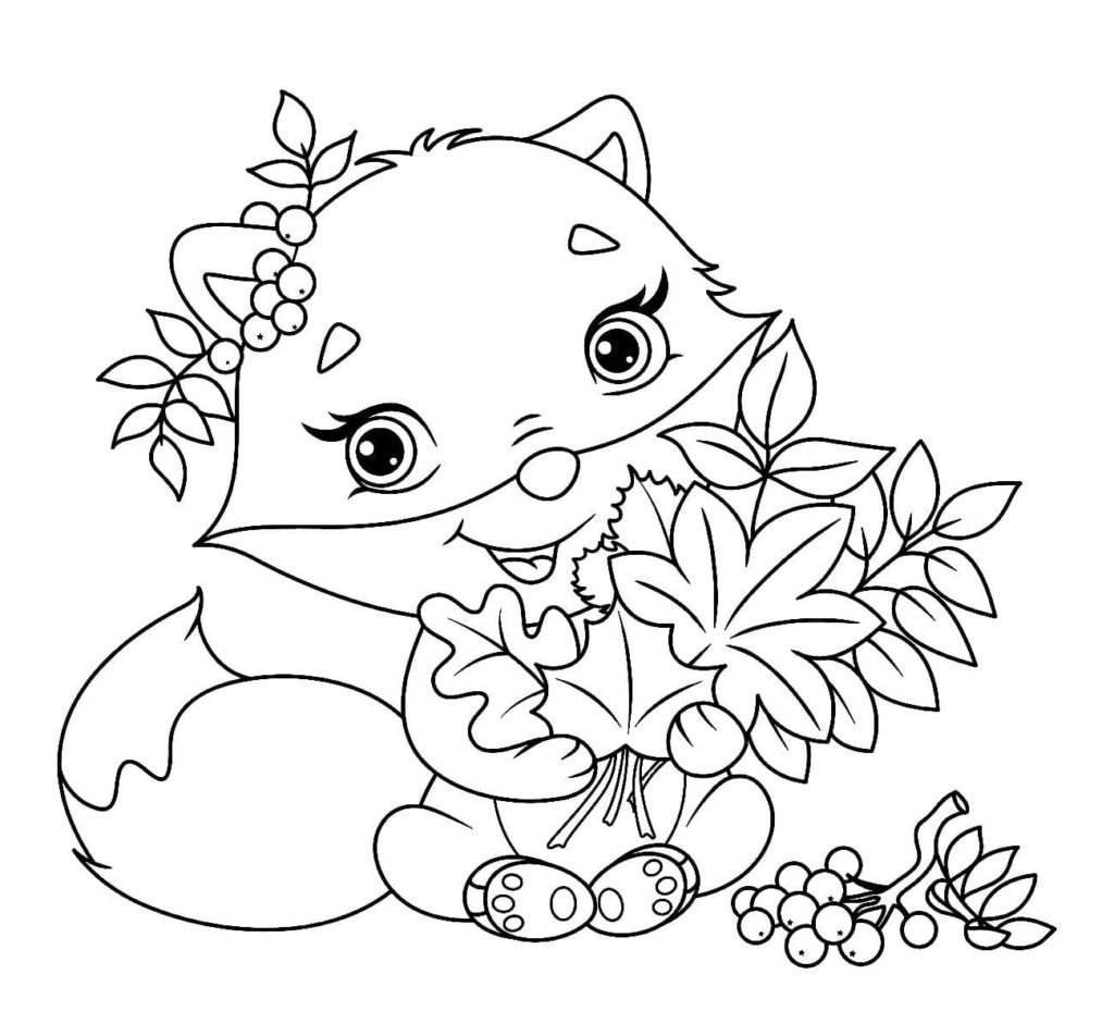 Раскраски для девочек Белочка