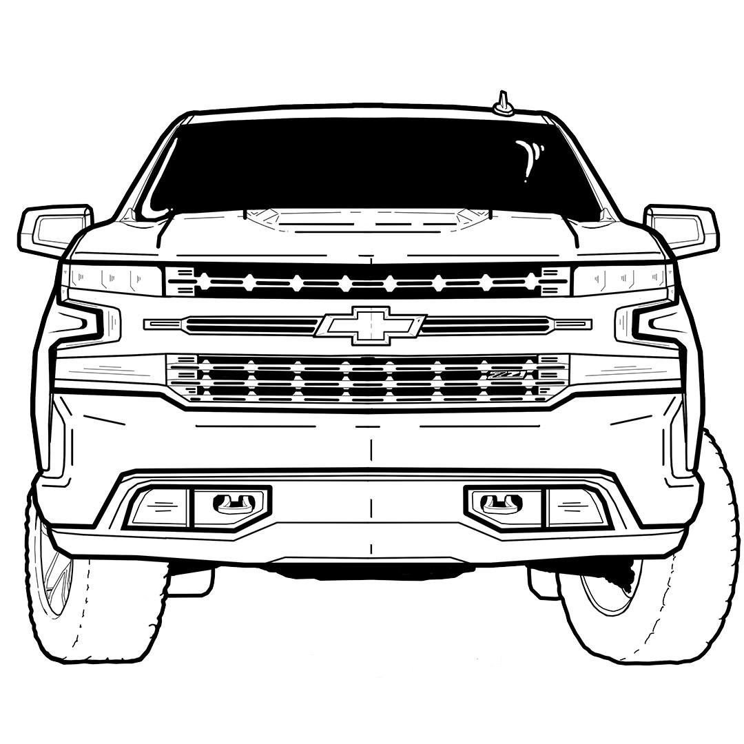 Chevrolet Silverado раскраска