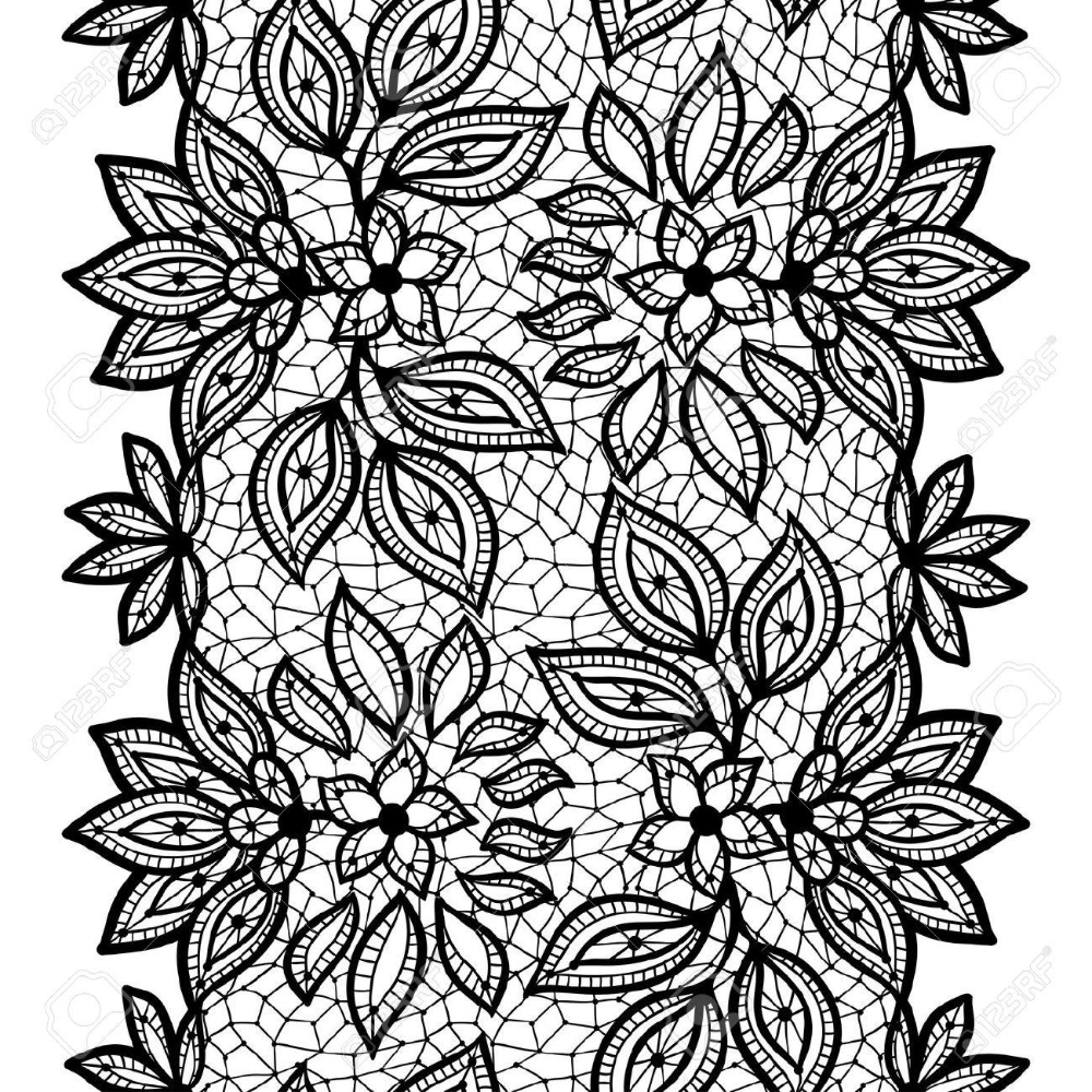 Раскраска кружева распечатать