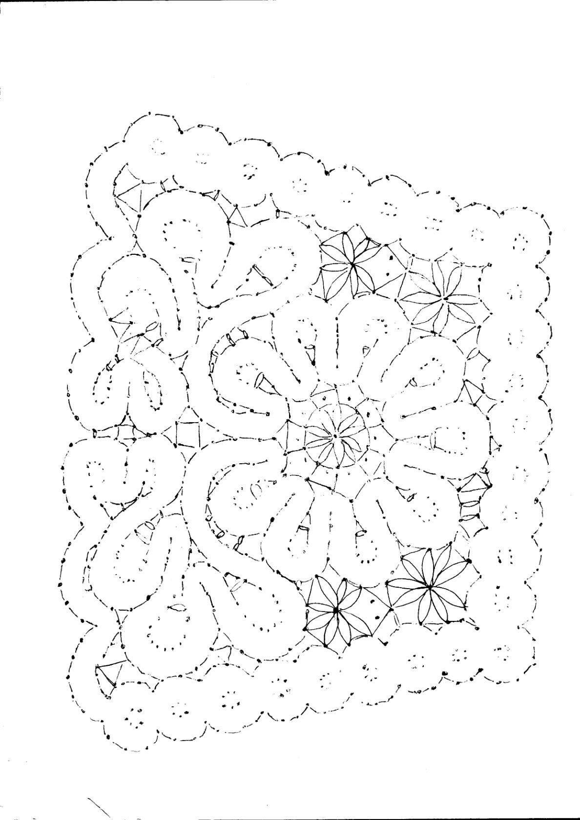 Вологодское кружево сколок салфетка