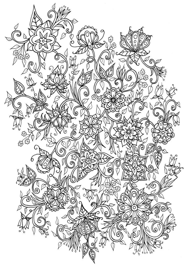 Кружевные мандалы для раскрашивания