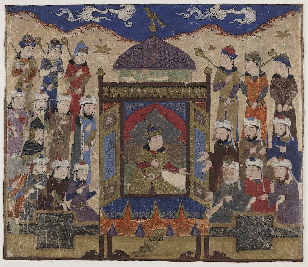 Битва. Миниатюра из Шахнаме