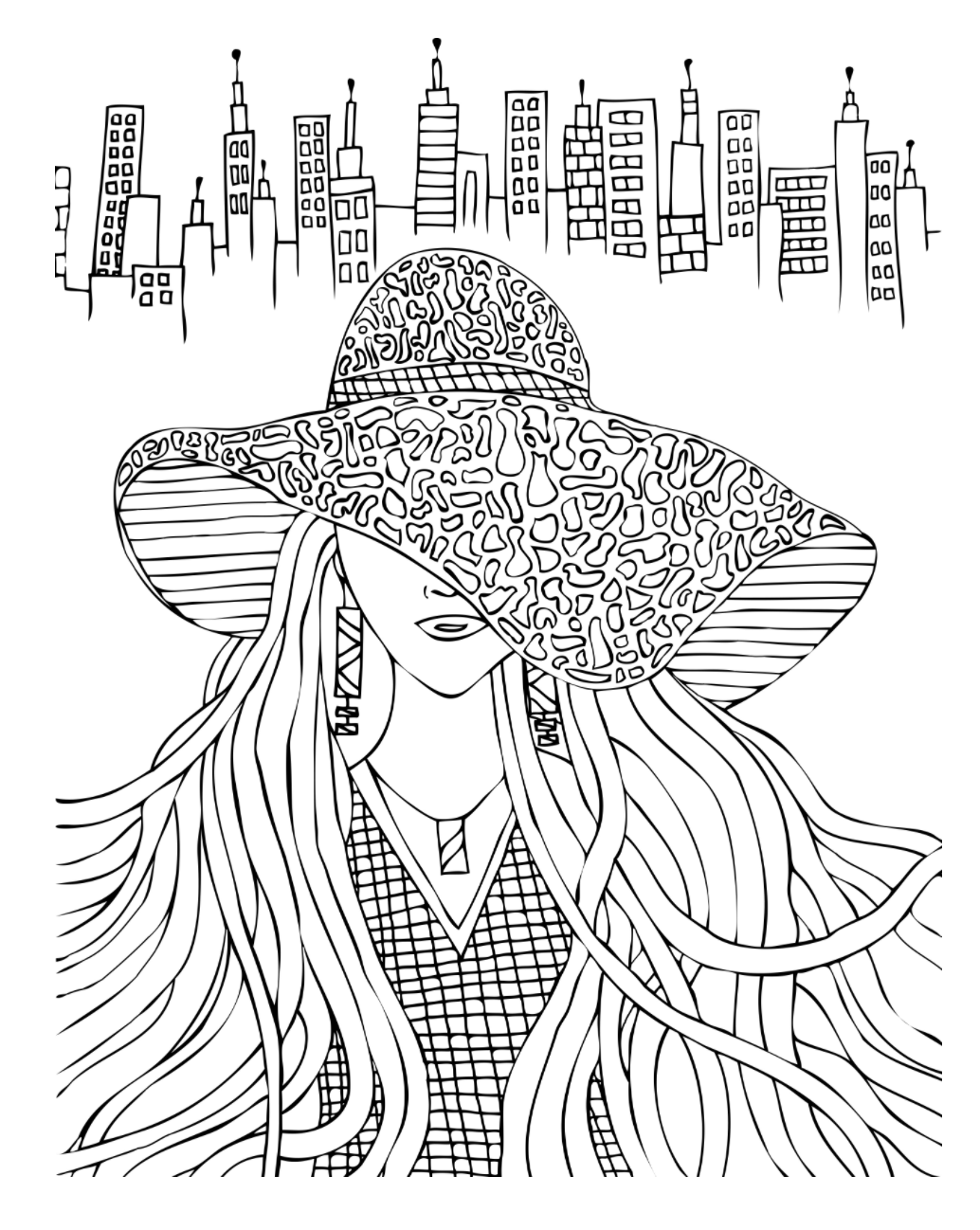 Разукрашки сложные для девочек