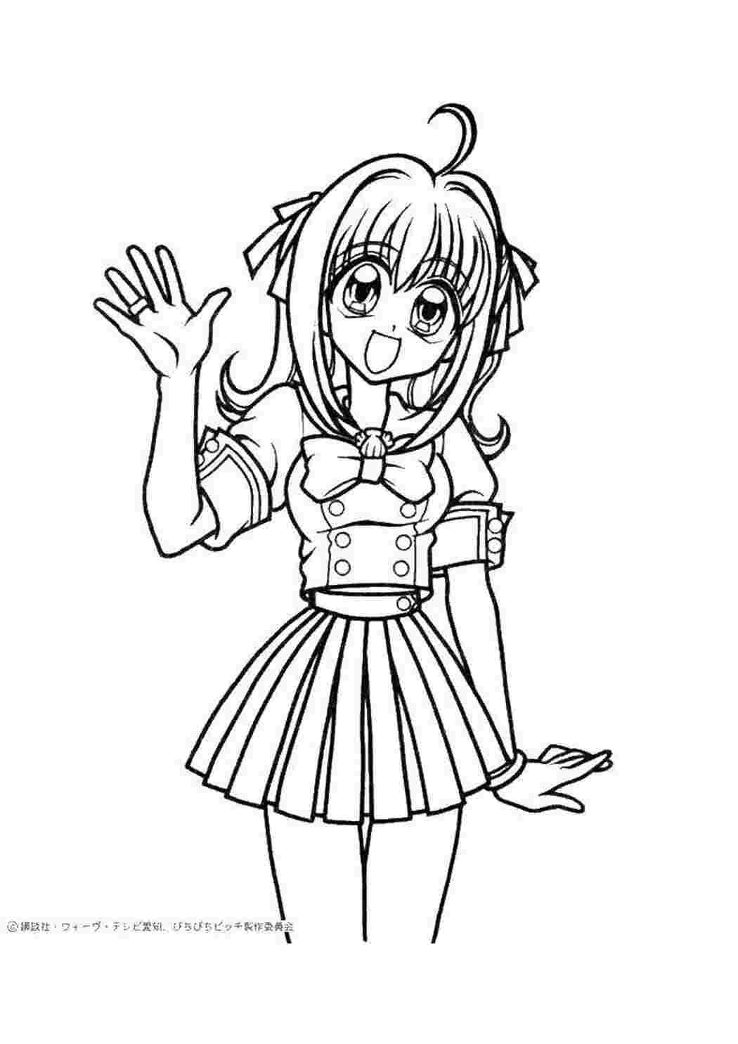 Аниме дети для раскрашивания