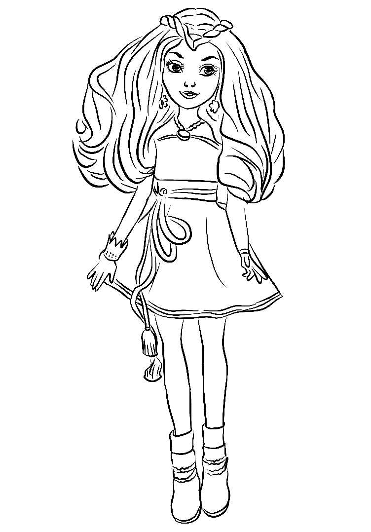 Раскраска Наследники 3 Мэл