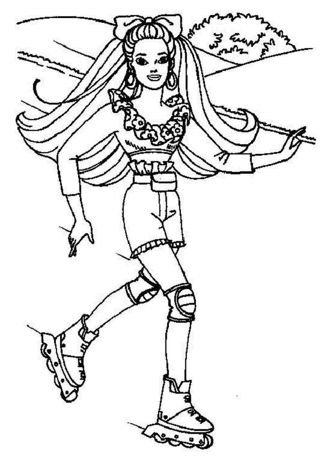 Раскраска спортивная девочка