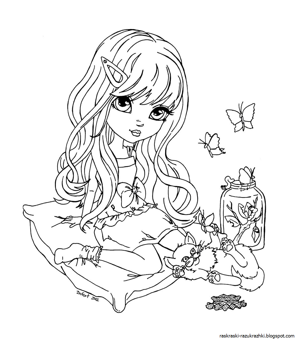 Раскраска для девочек красивые