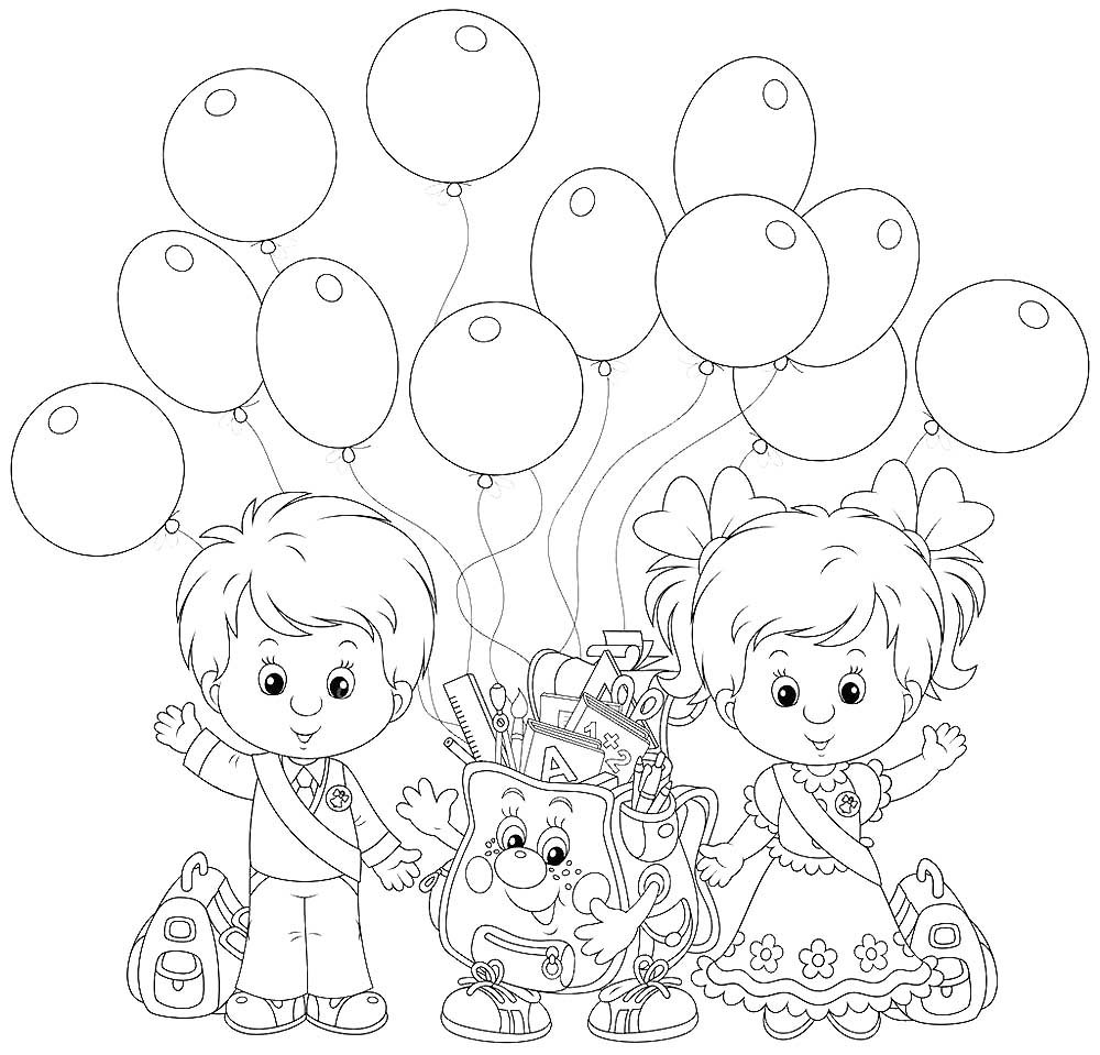 Раскраска. В детском саду