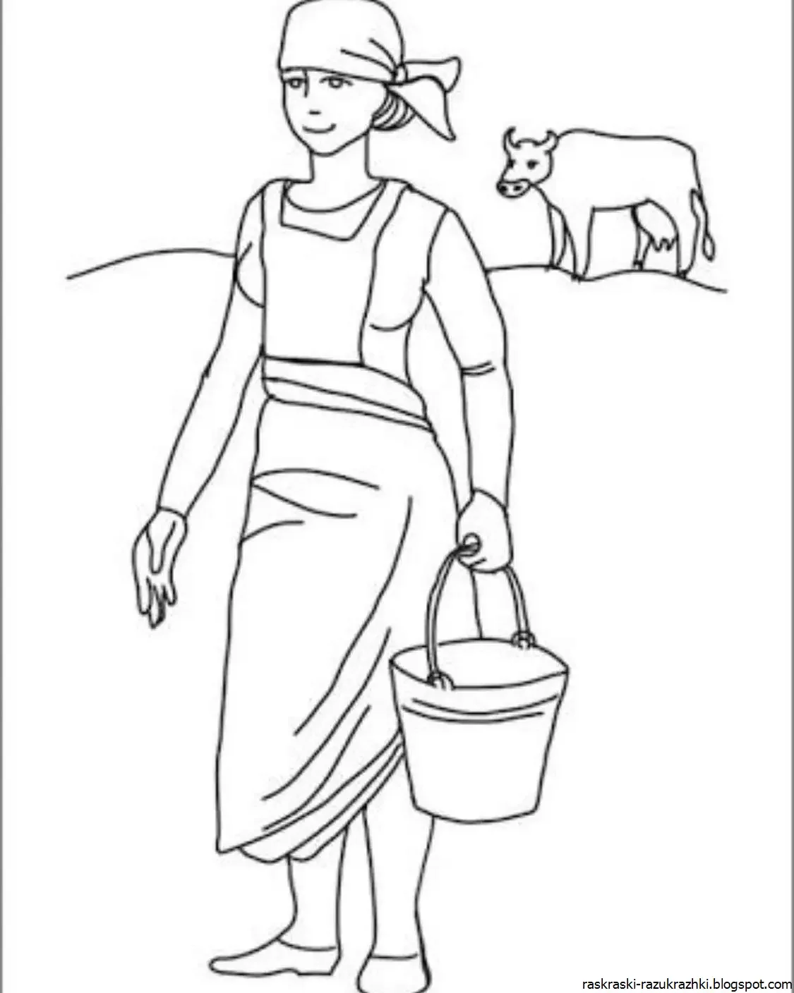 Раскраска трактор