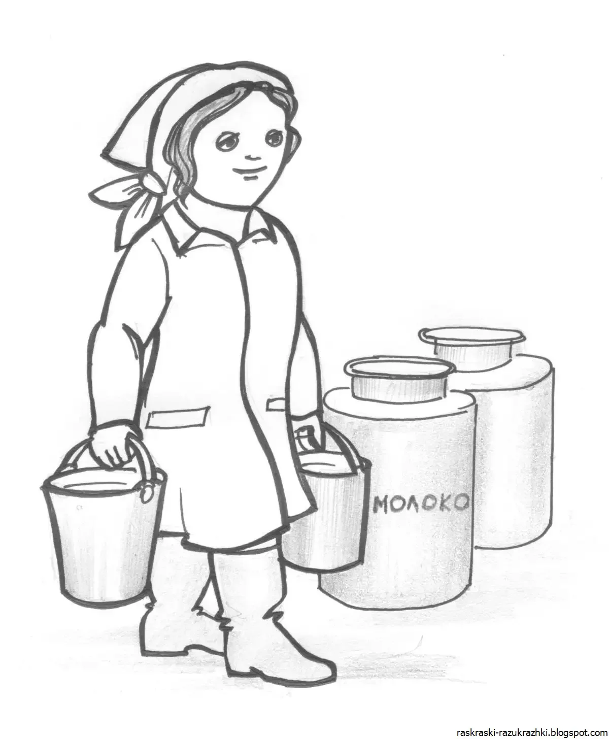 Раскраска продавец