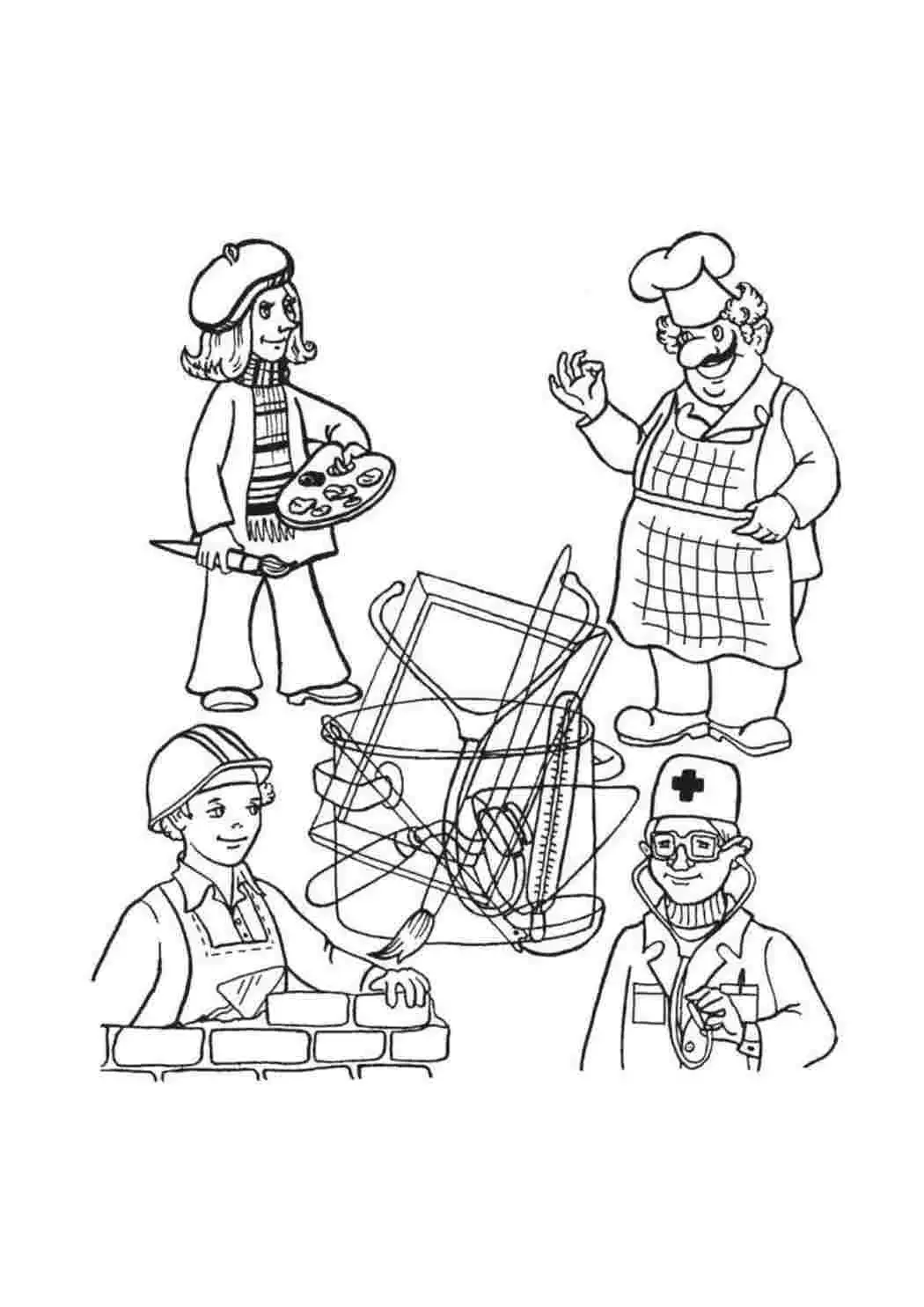 Раскраска. В огороде