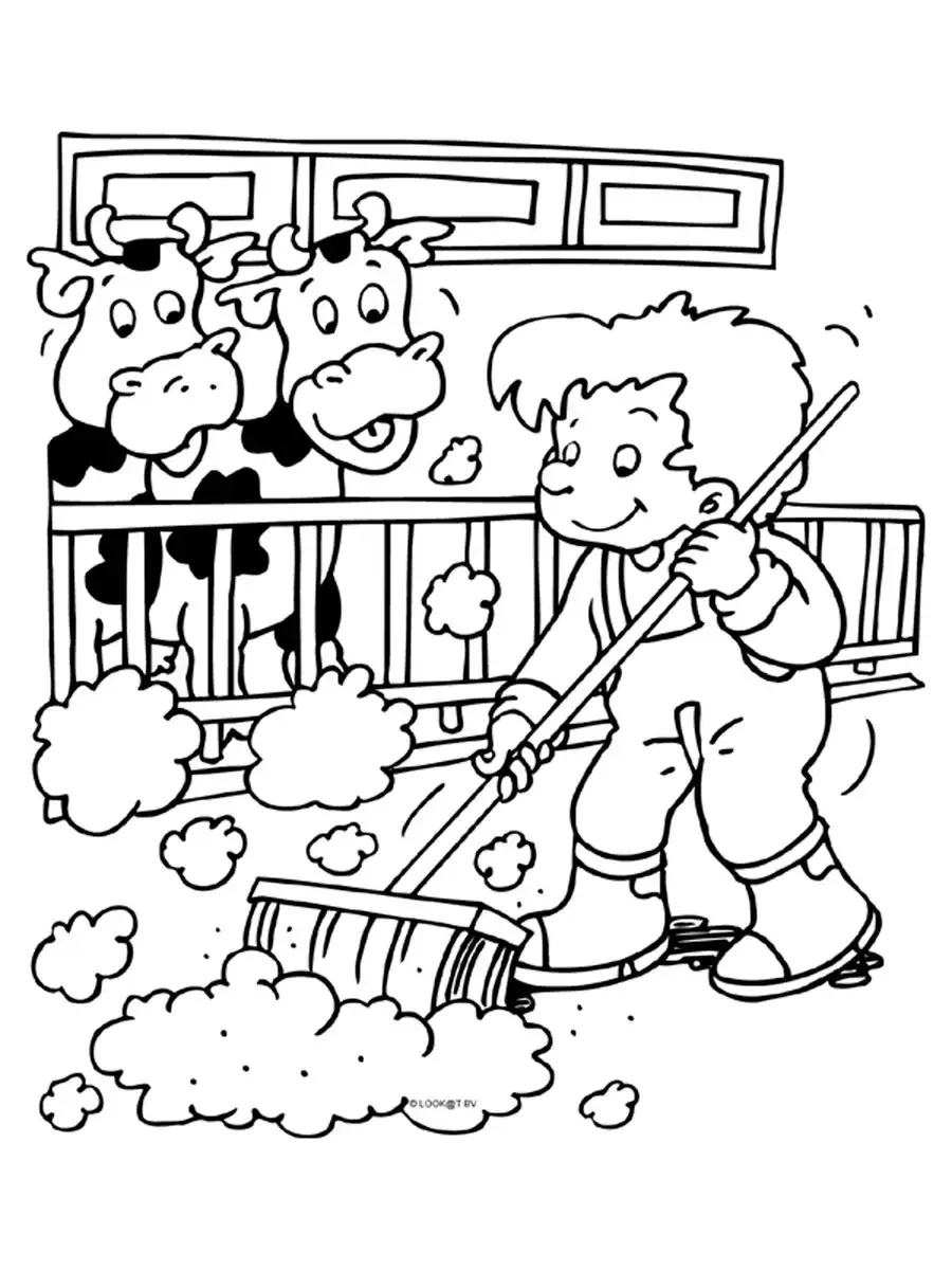 Трактор с плугом раскраска для детей