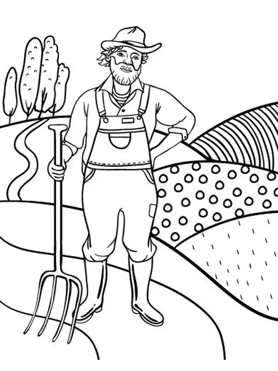 Доярка раскраска для детей