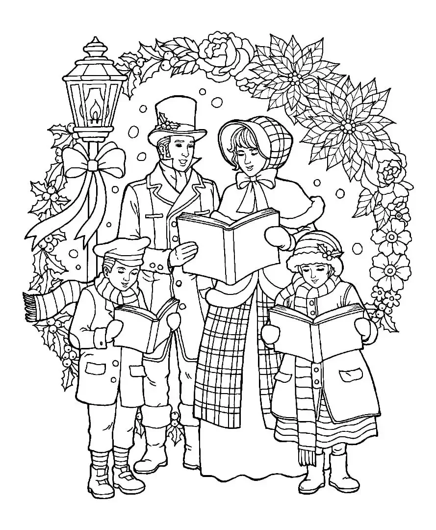 Рождественские традиции раскраска