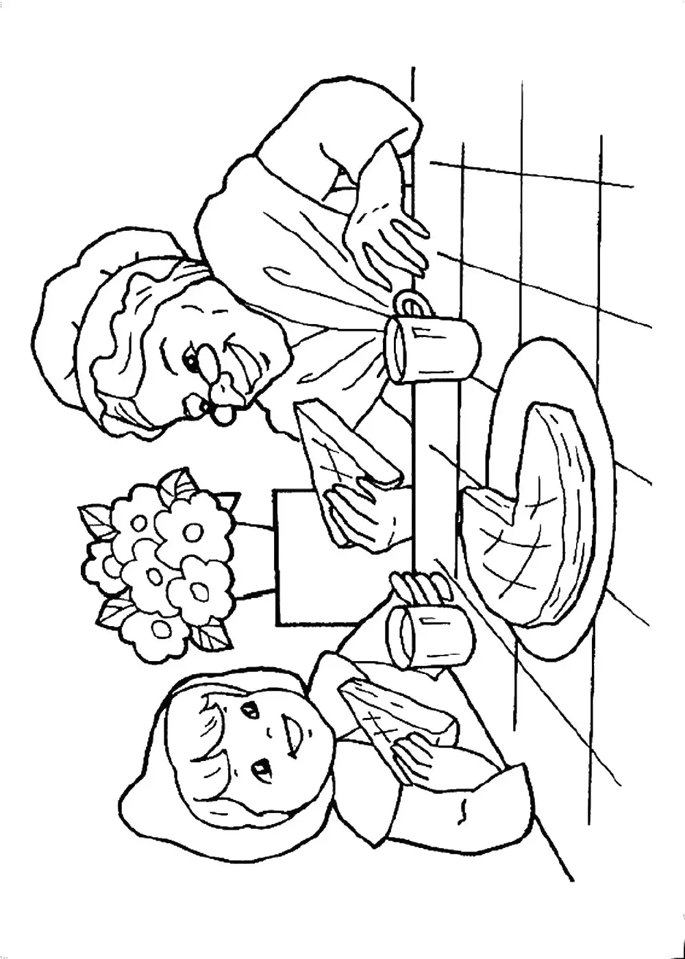 Раскраска воспитатель