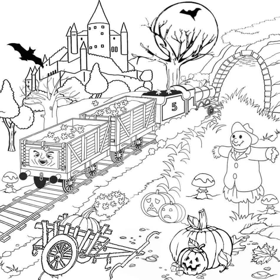 Раскраска сказочный домик с трубой