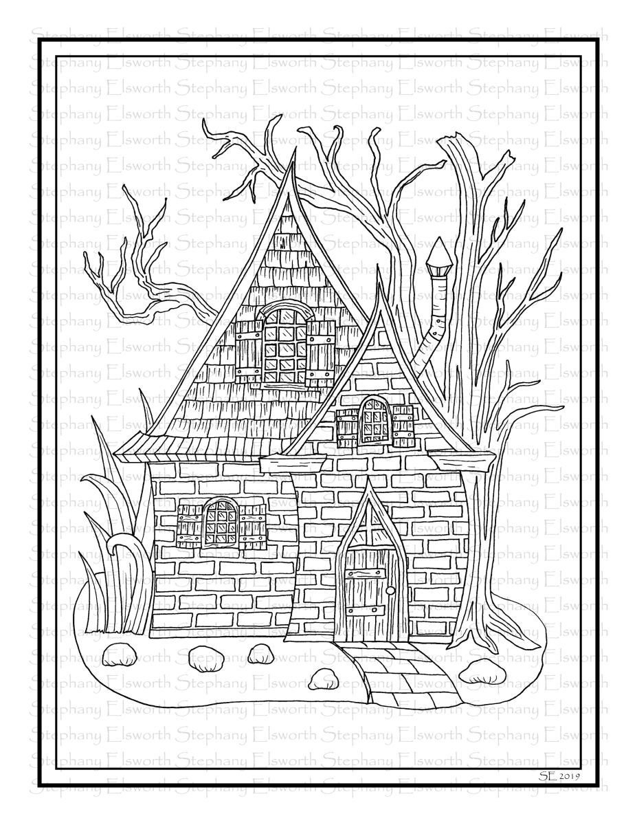 Волшебный дом раскраска