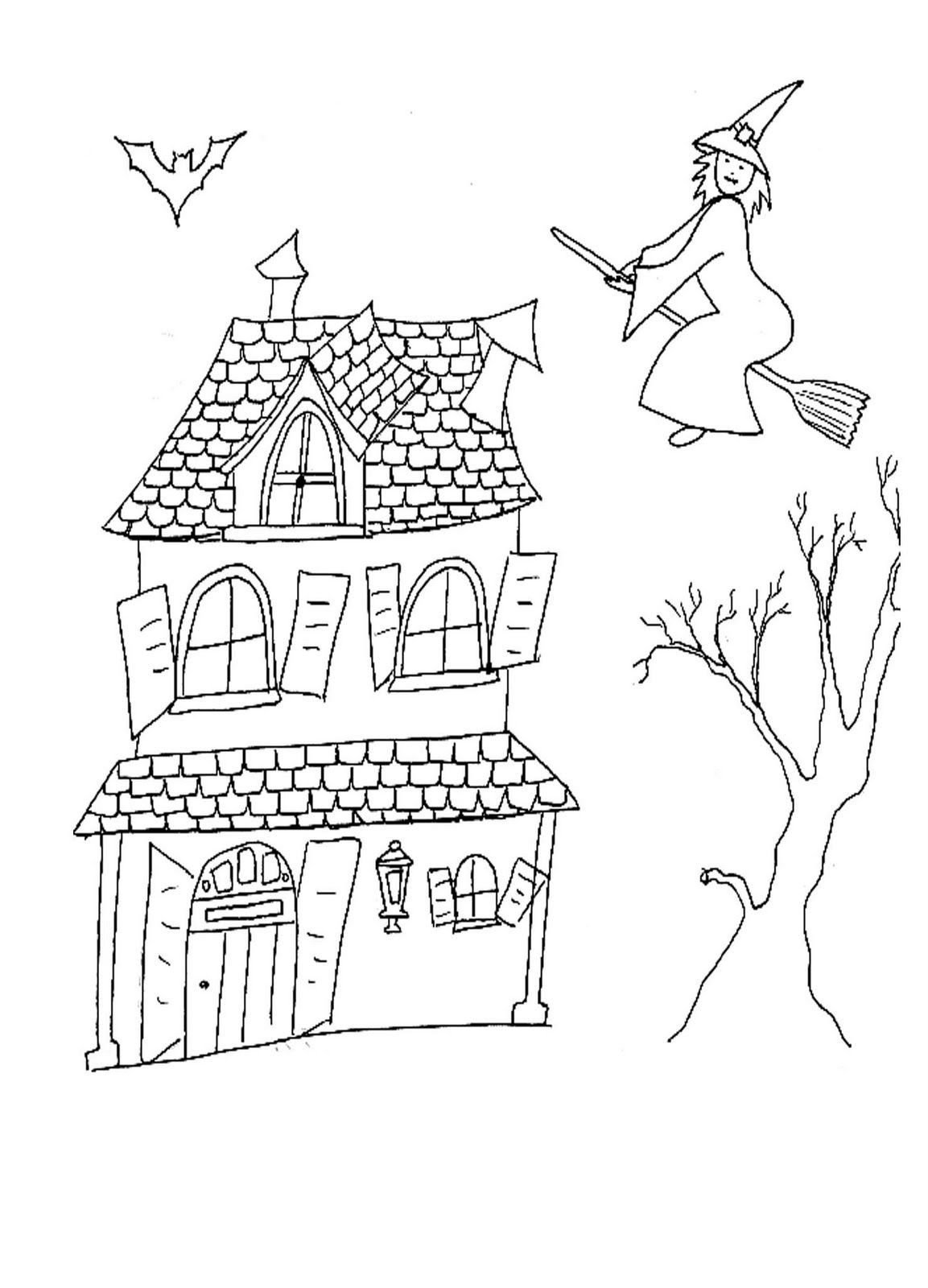 Замок с привидениями раскраска