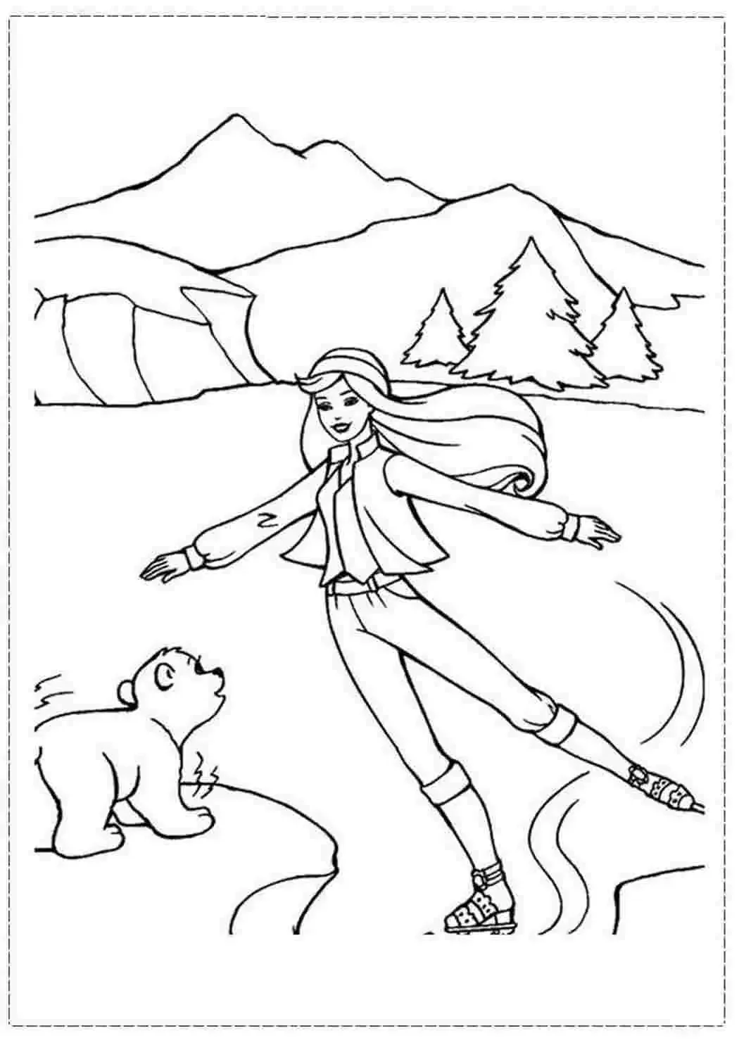 Фигуристка набросок