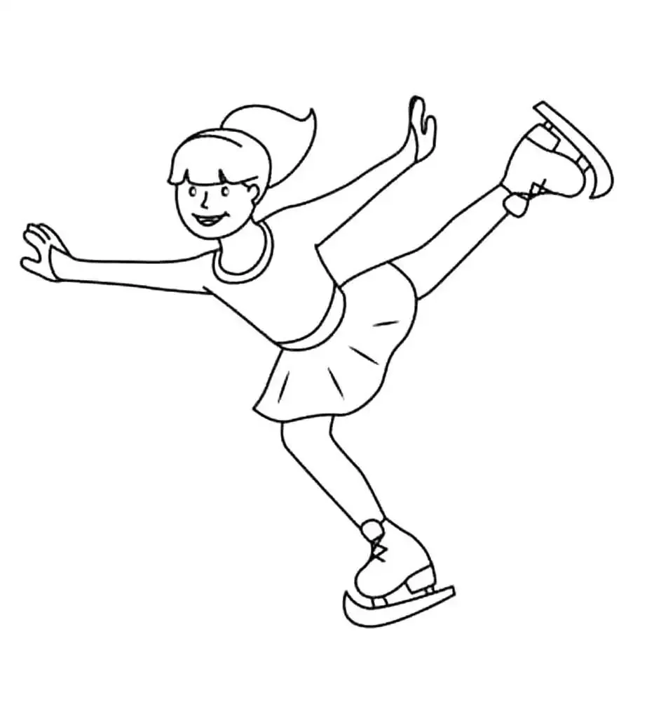 Фигуристка иллюстрация в прыжке