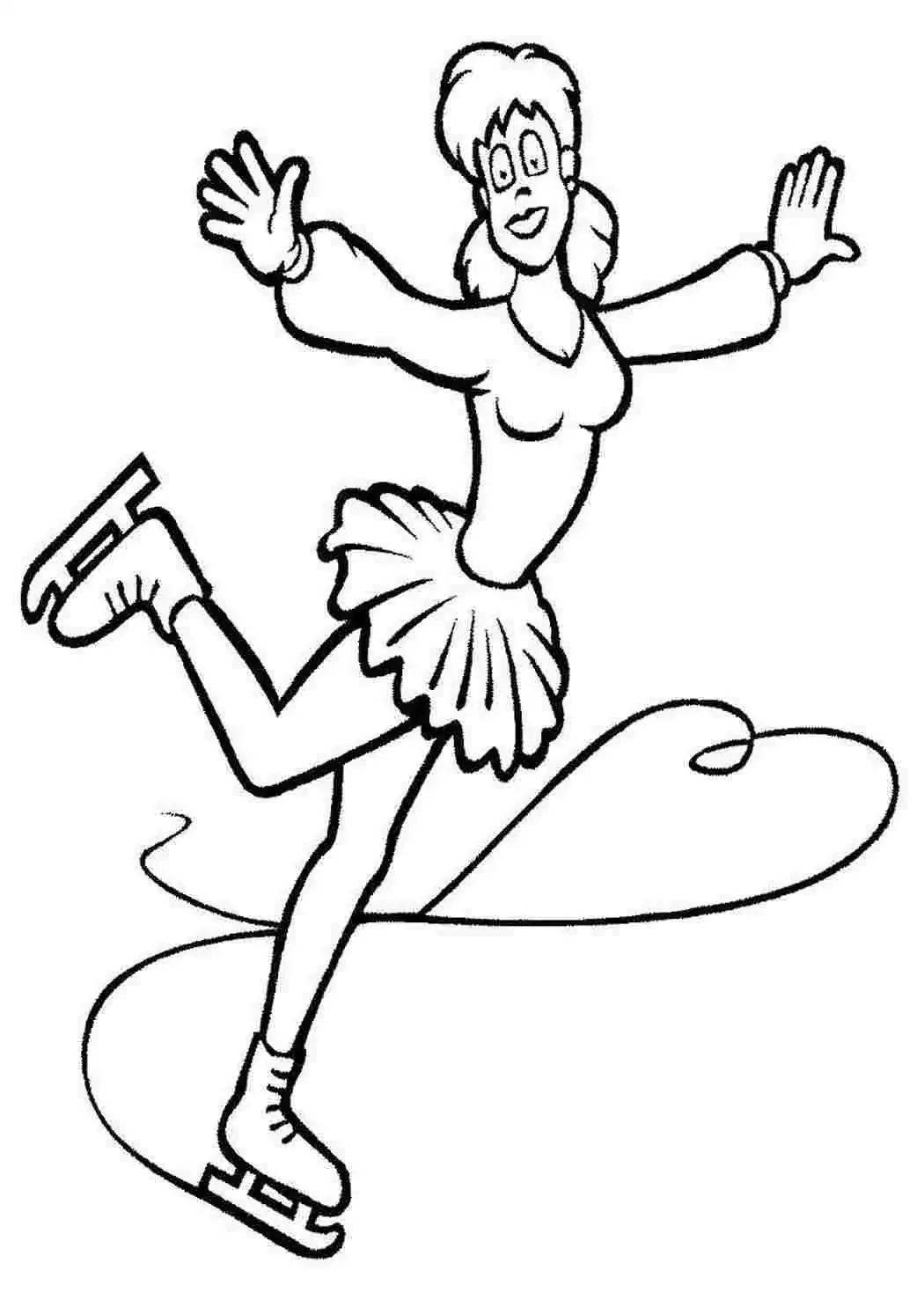 Фигурист раскраска для детей