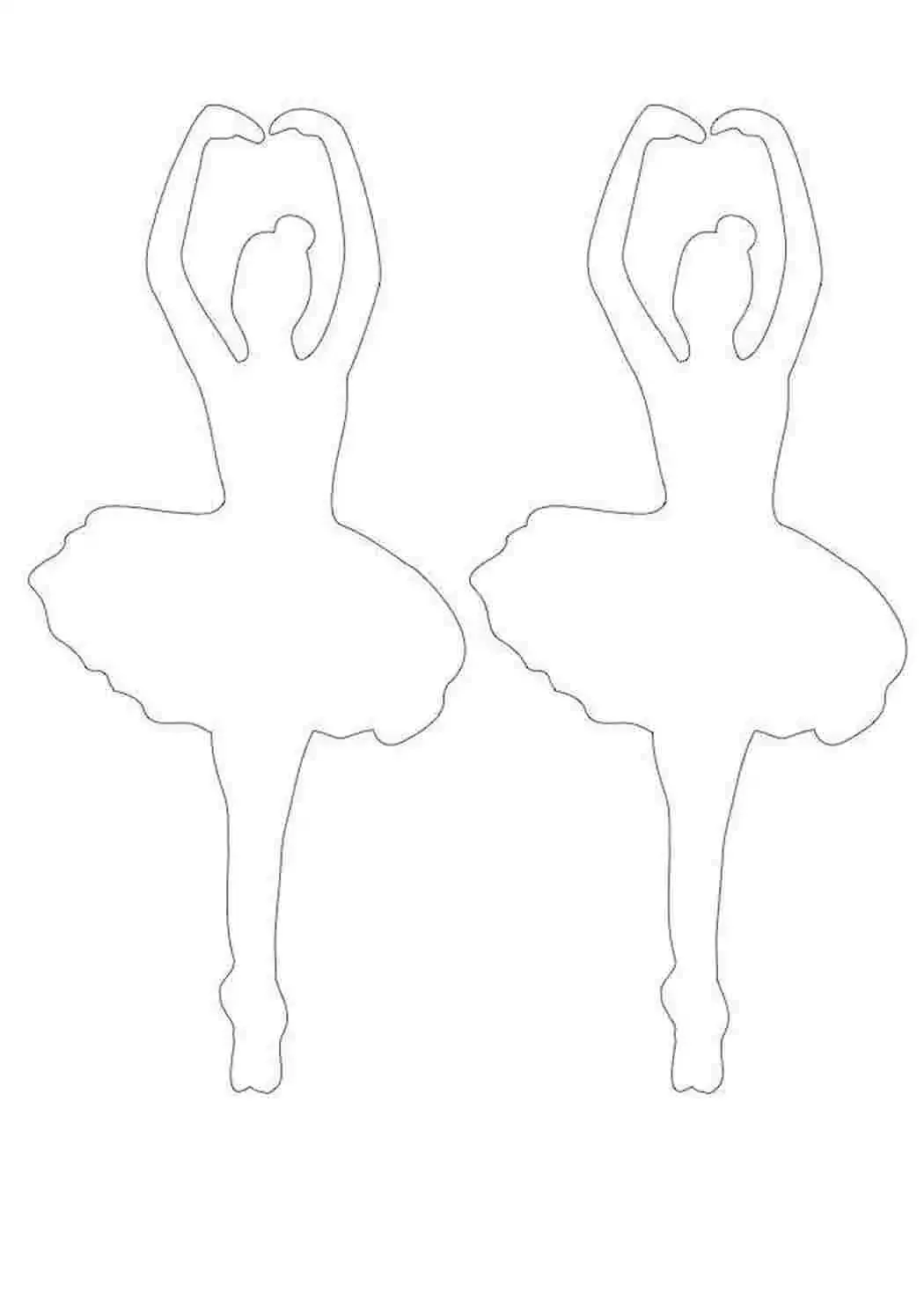 Шаблон балерины для вырезания