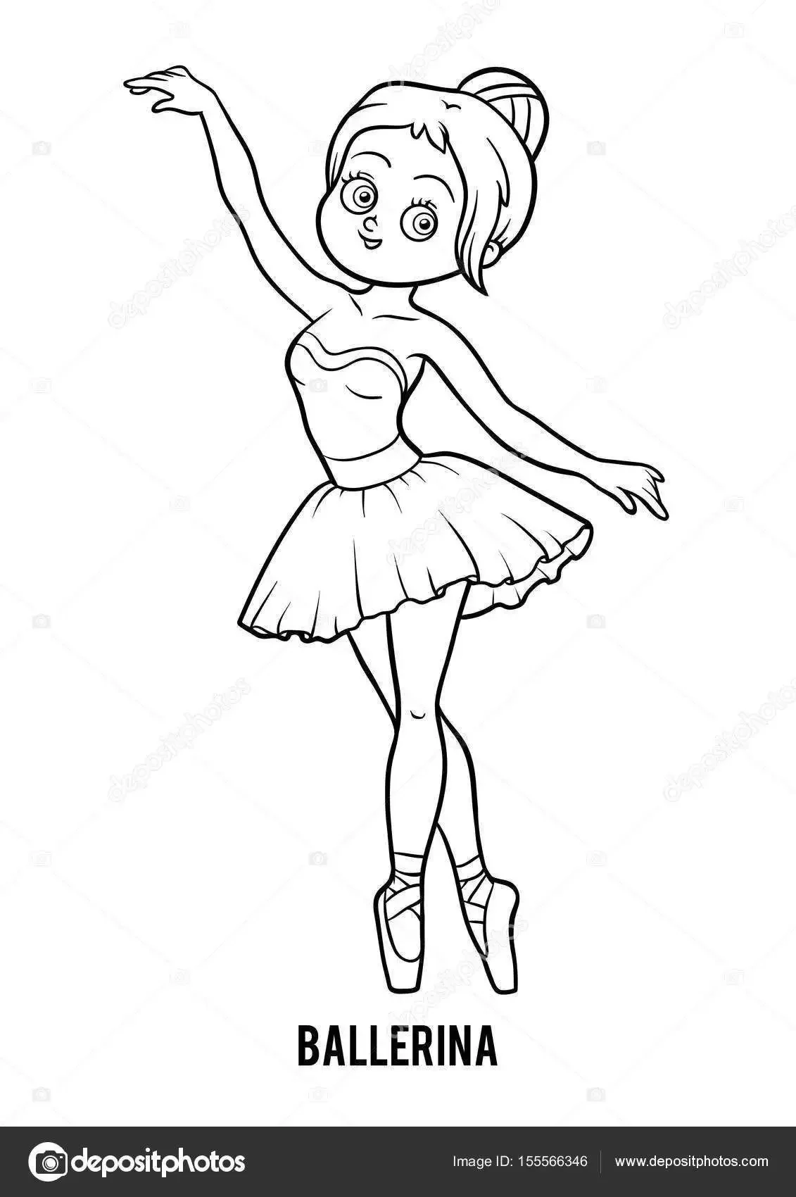 Раскраска балерина Фелис