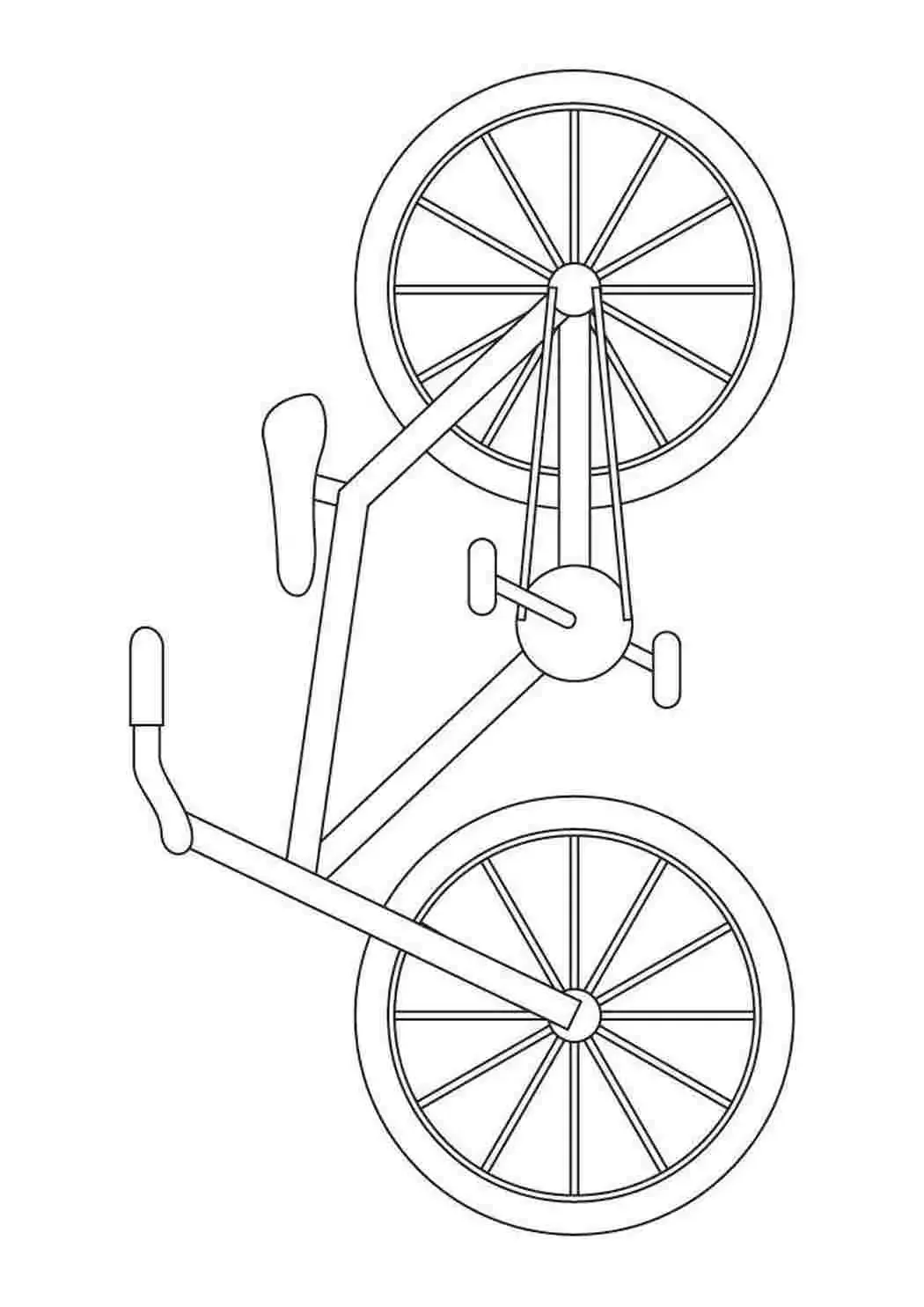 Велосипед раскраска для малышей