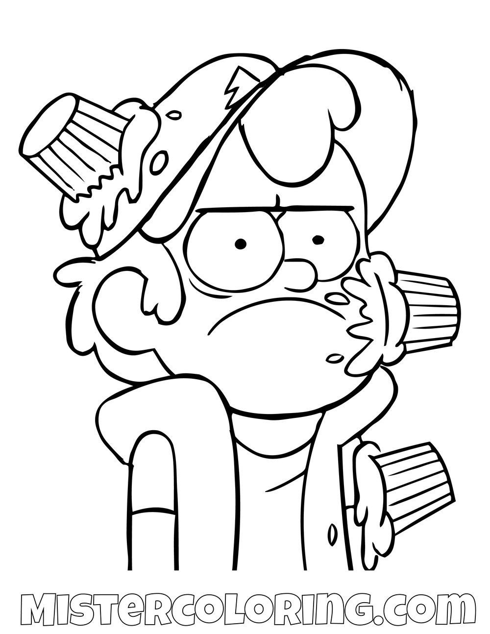 Раскраски для девочек Гравити Фолз Мейбл