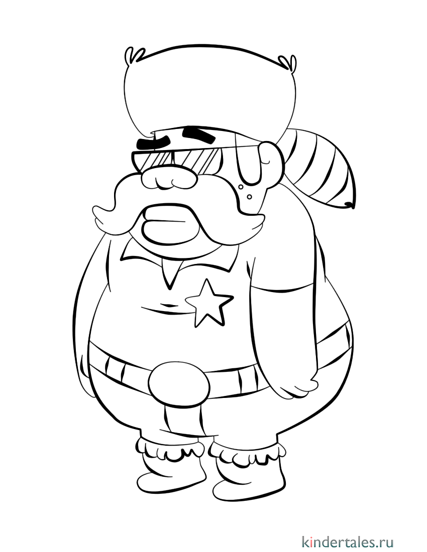 Гравити Фолз персонажи раскраска