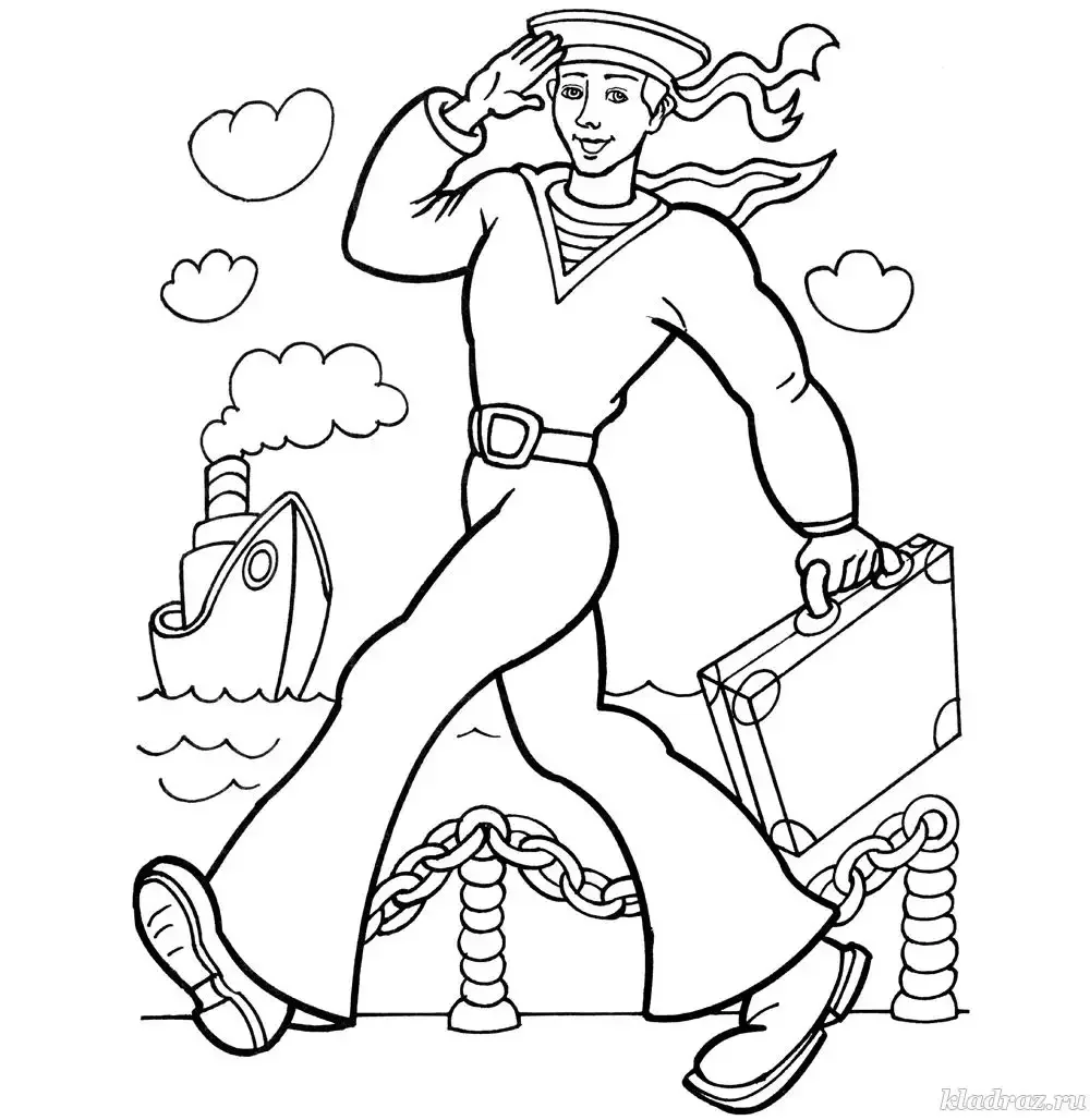 Раскраска моряк