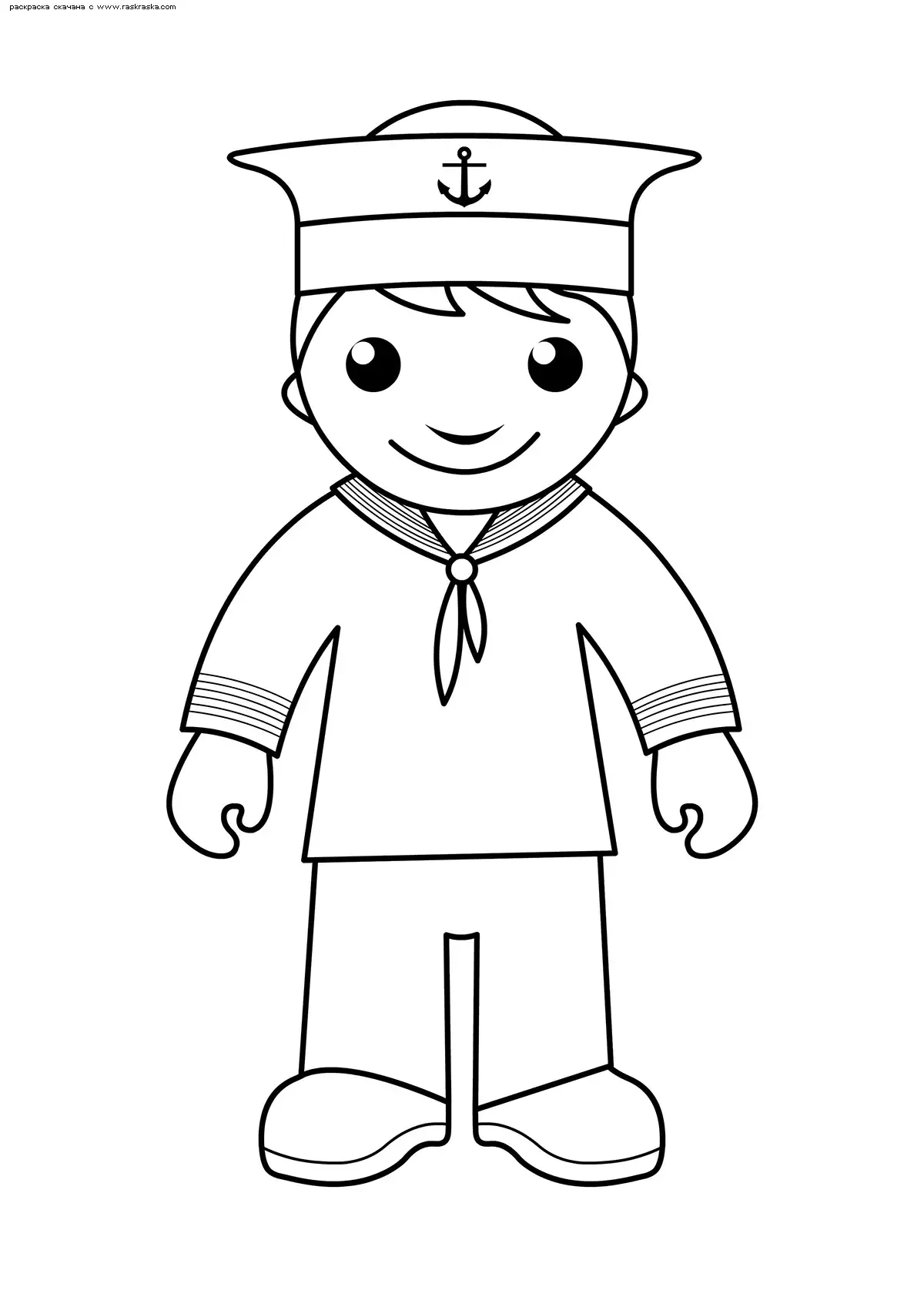 Матрос картинка раскраска