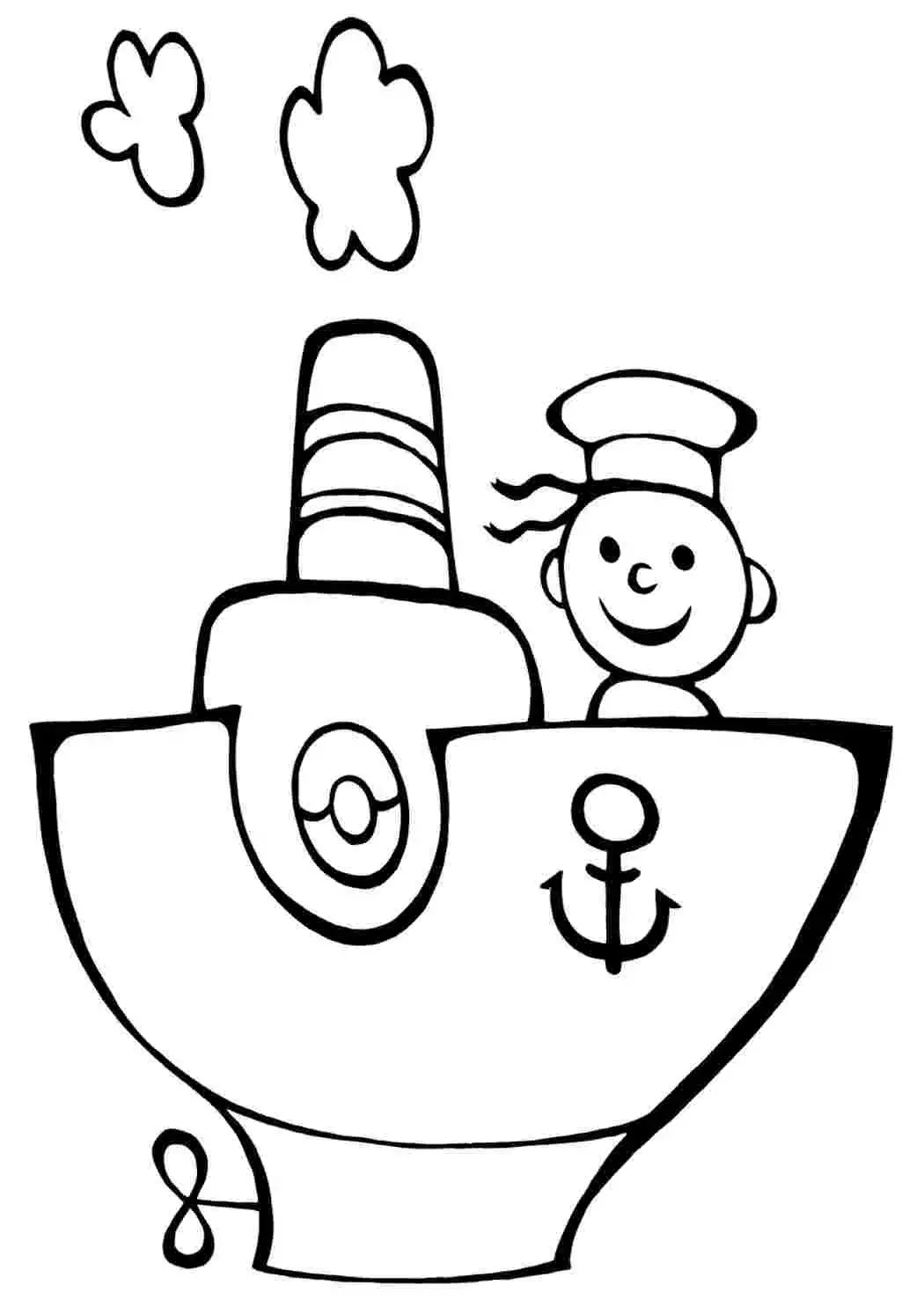 Моряк раскраска для детей