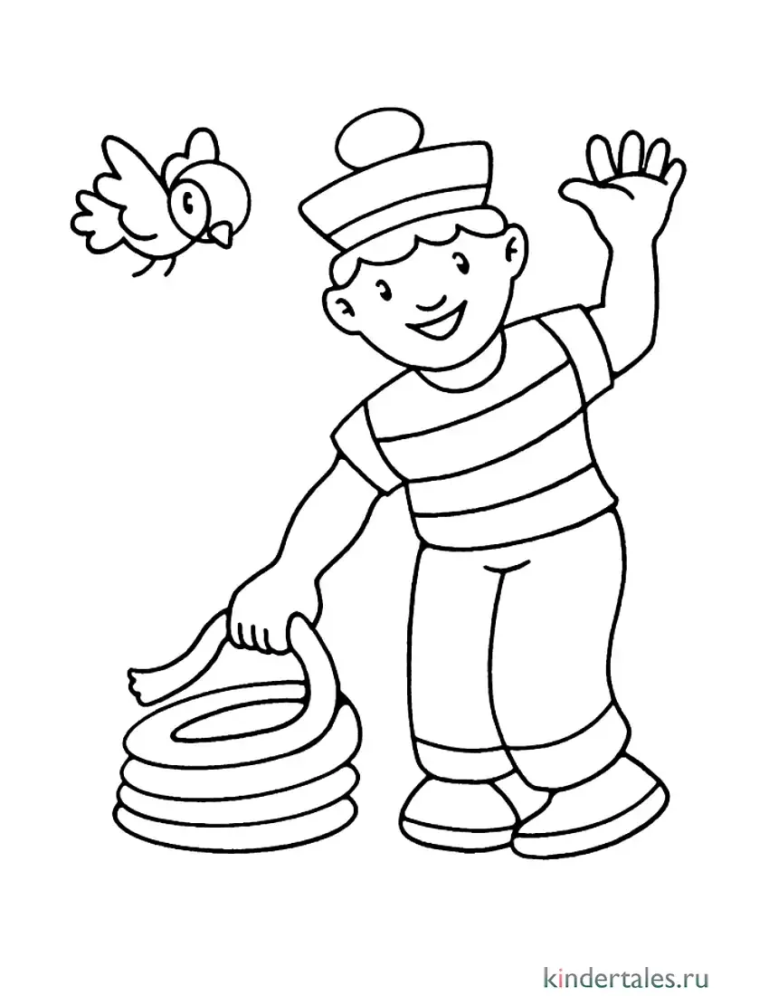 Раскраска моряк