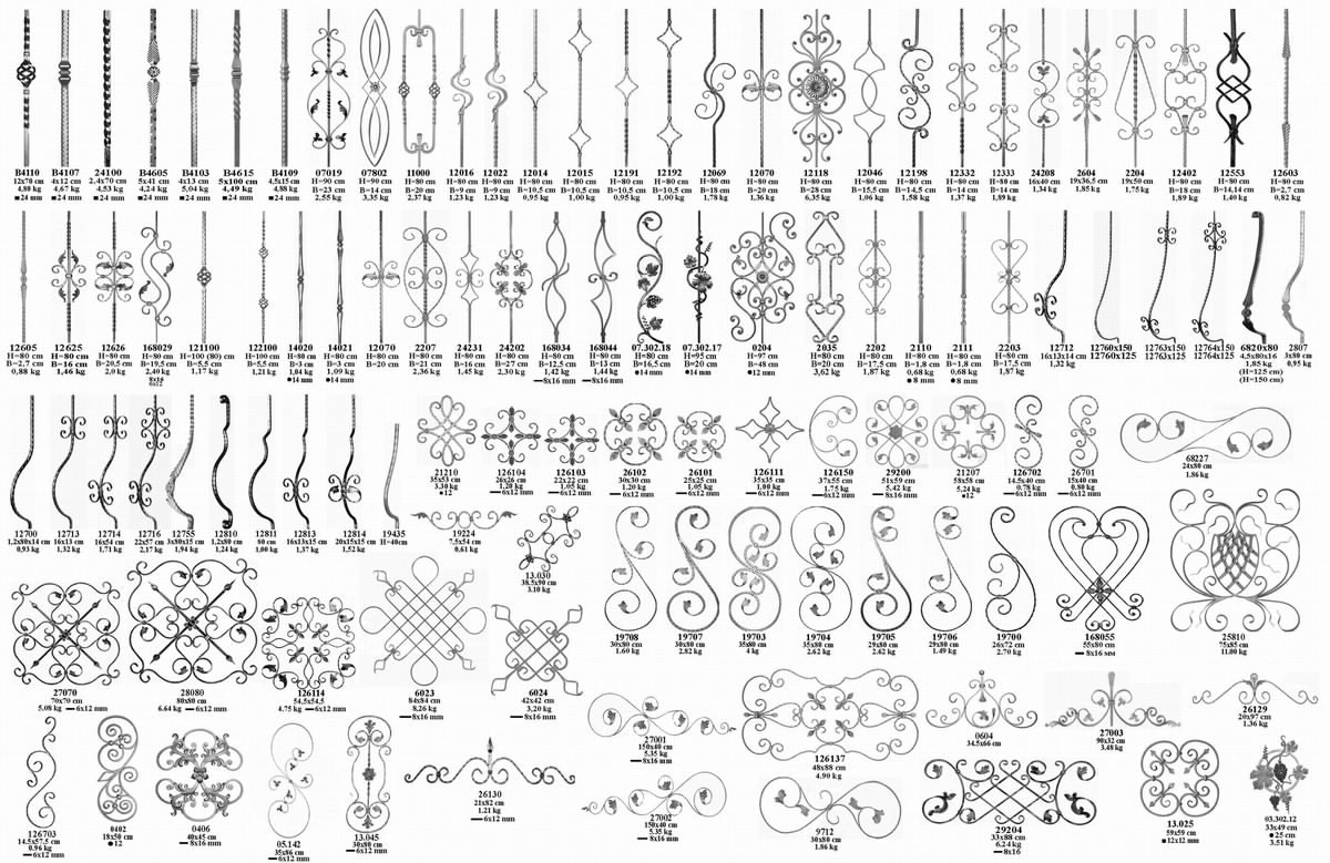 Элементы художественной ковки Автокад чертежи