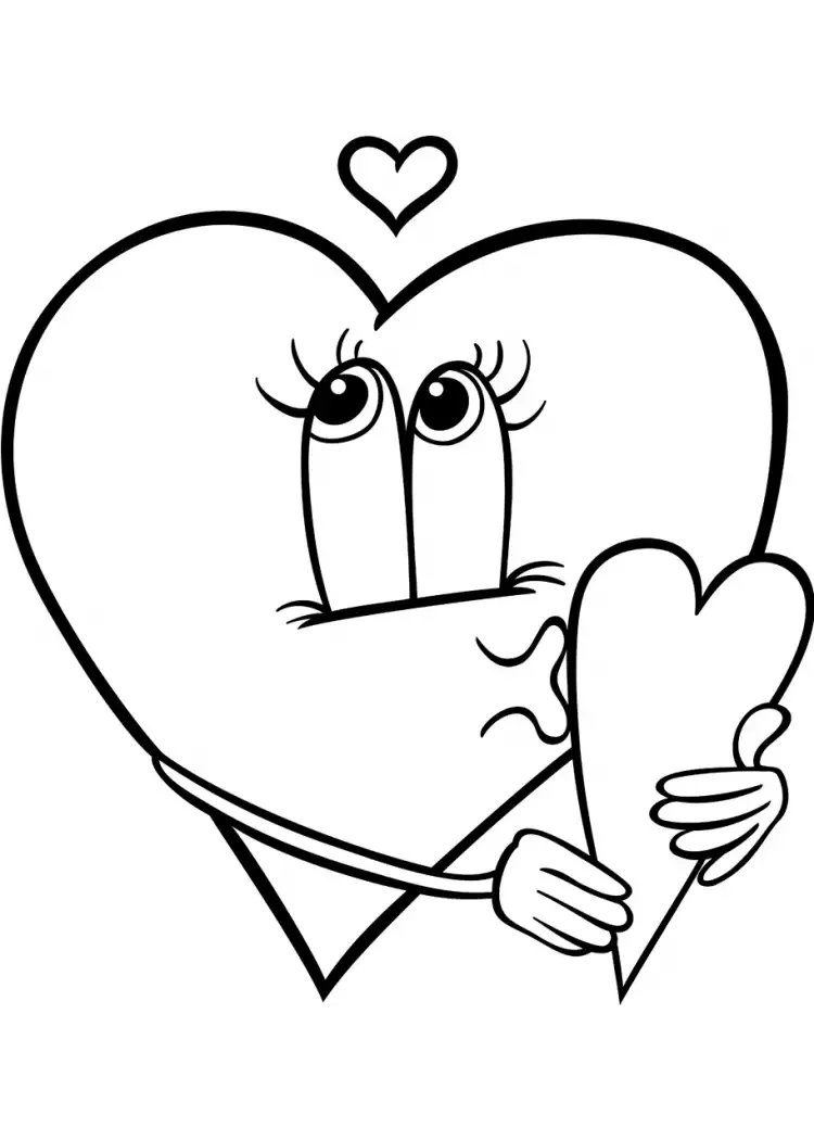 Сердце раскраска