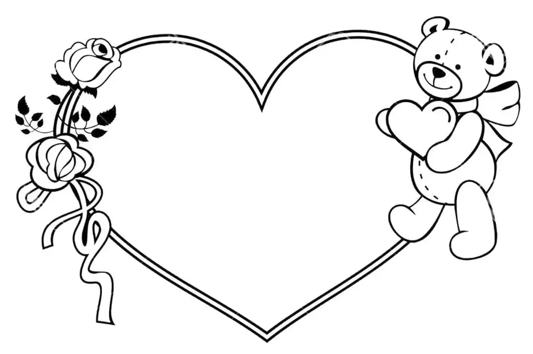 Собачка с сердечком раскраска