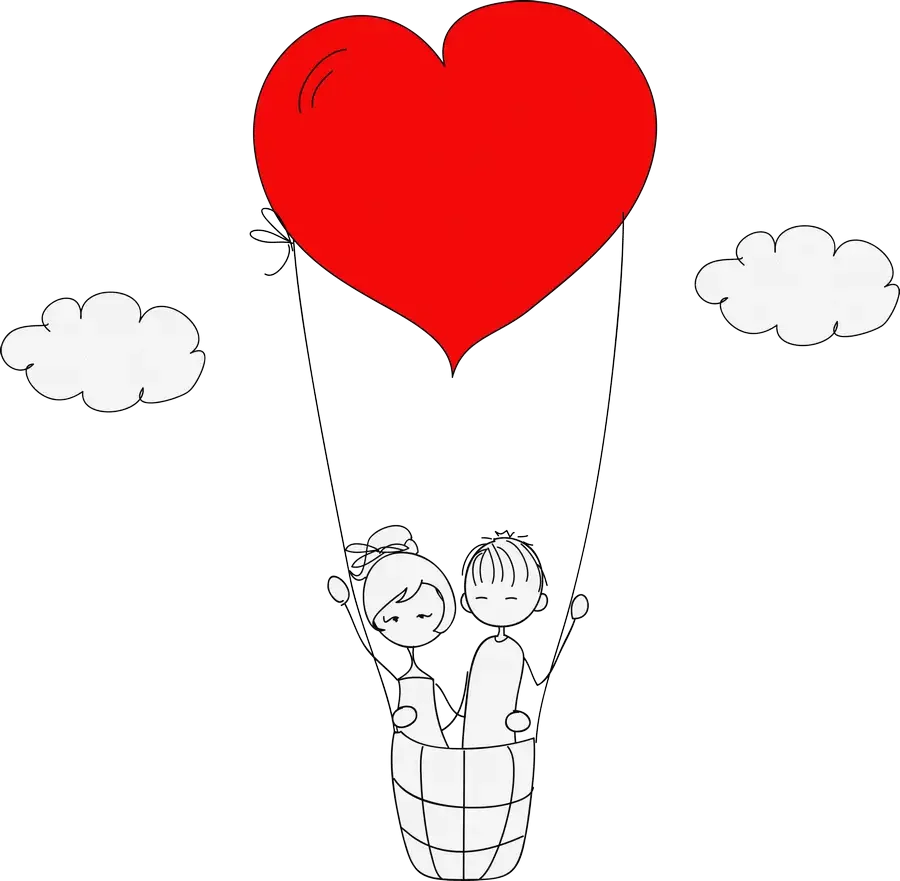 Человечек с шариком сердечко