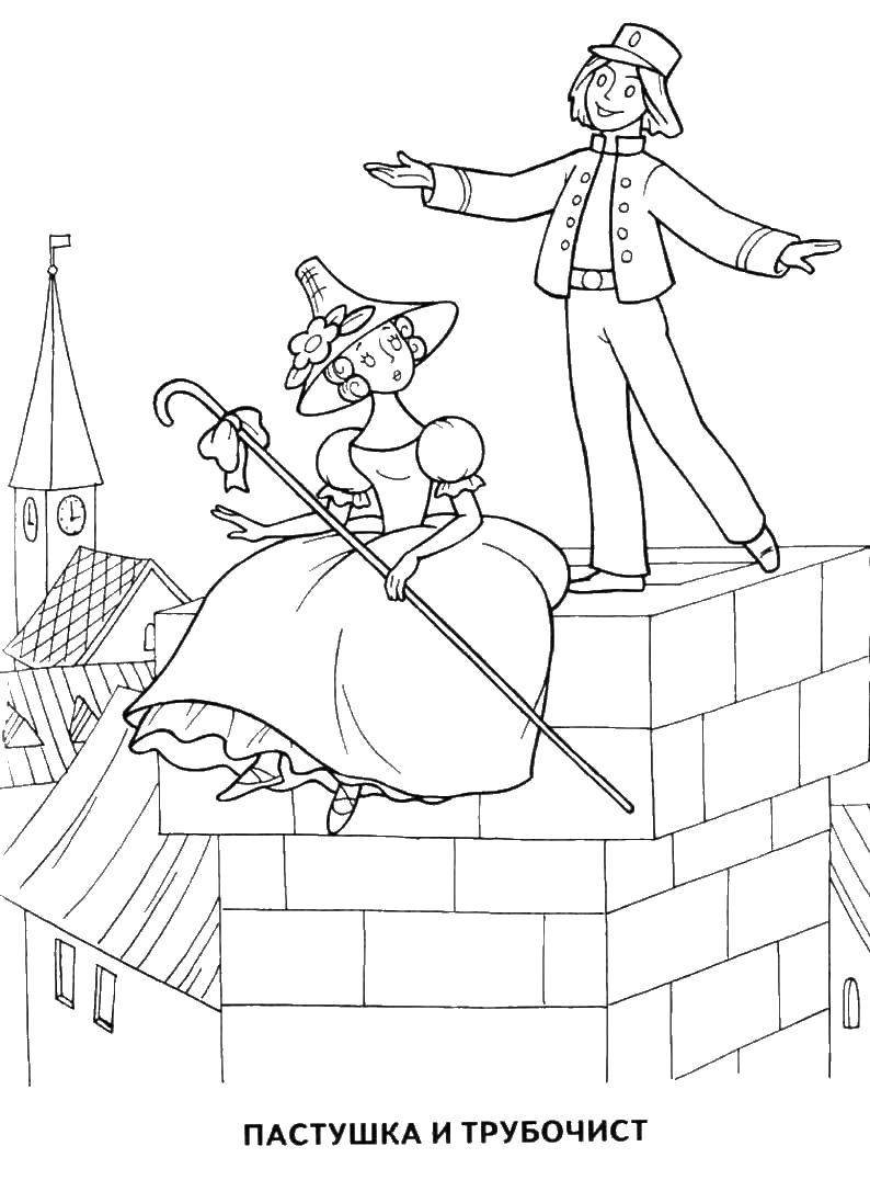 Раскраска огниво Андерсен