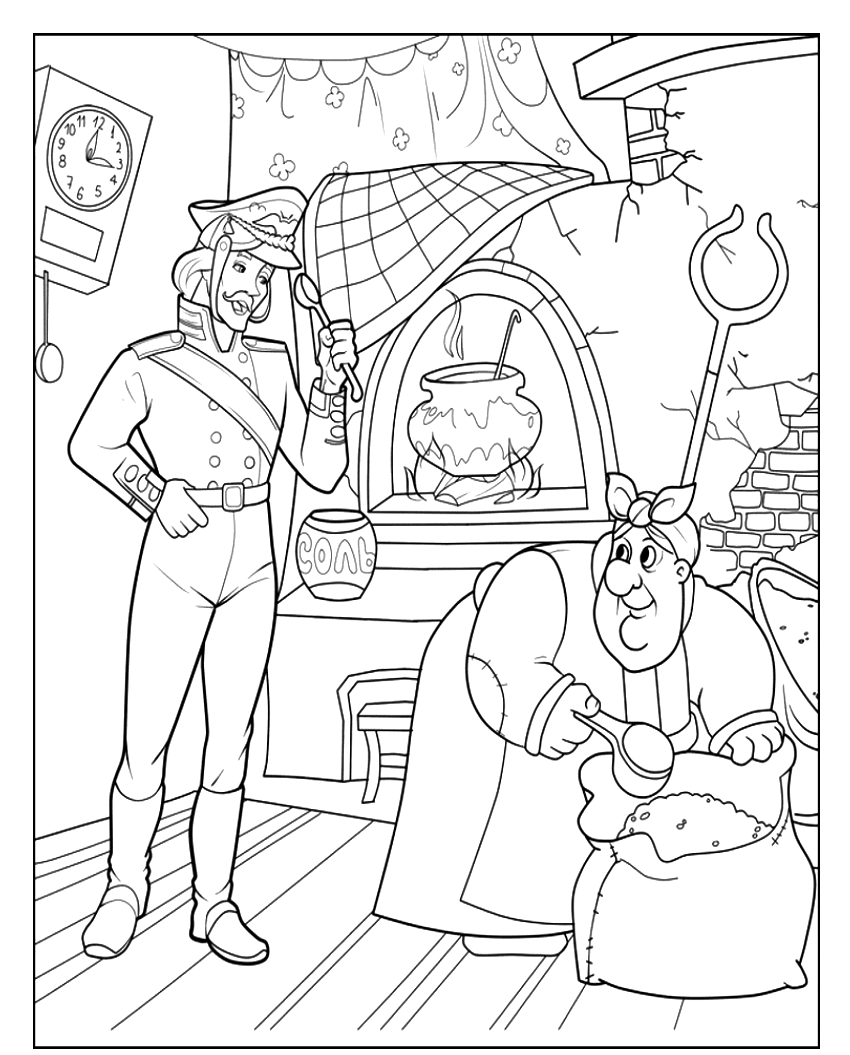 Раскраски к сказке огниво Андерсена