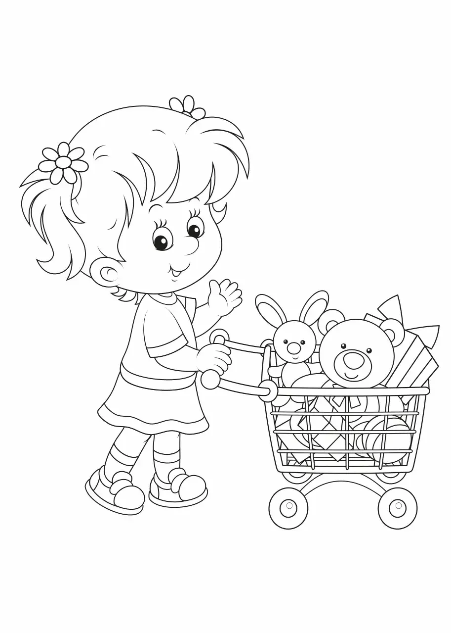 Пиктограмма тележка супермаркет