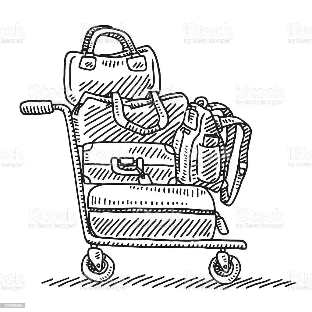 Тележка для продуктов без фона