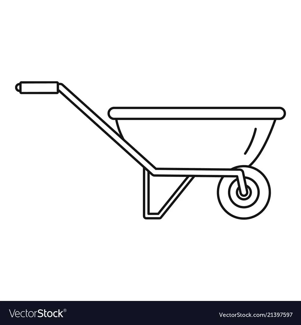 Тачка Садовая раскраска