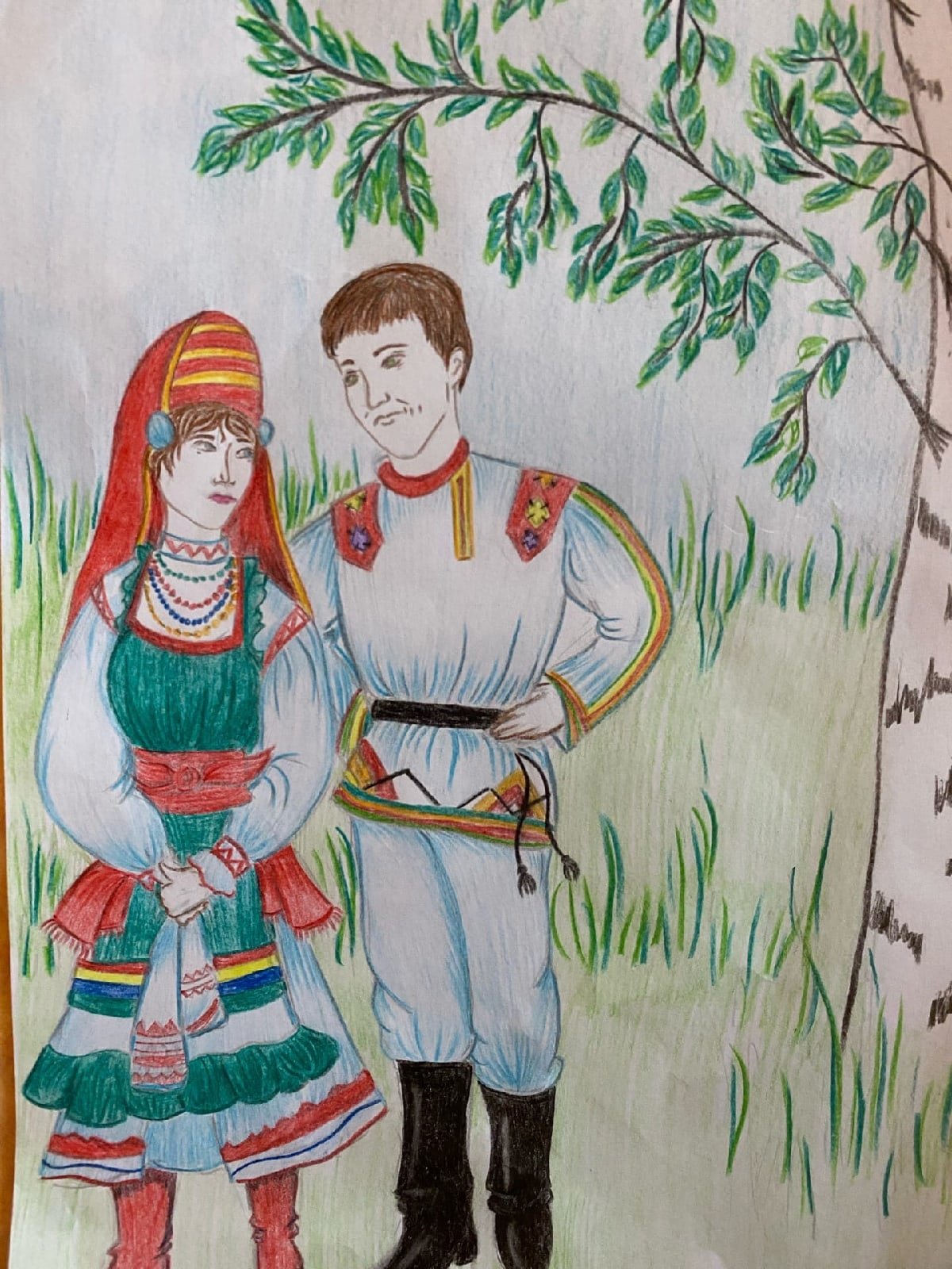 Костюм крестьянки 19 века Тамбовской губернии