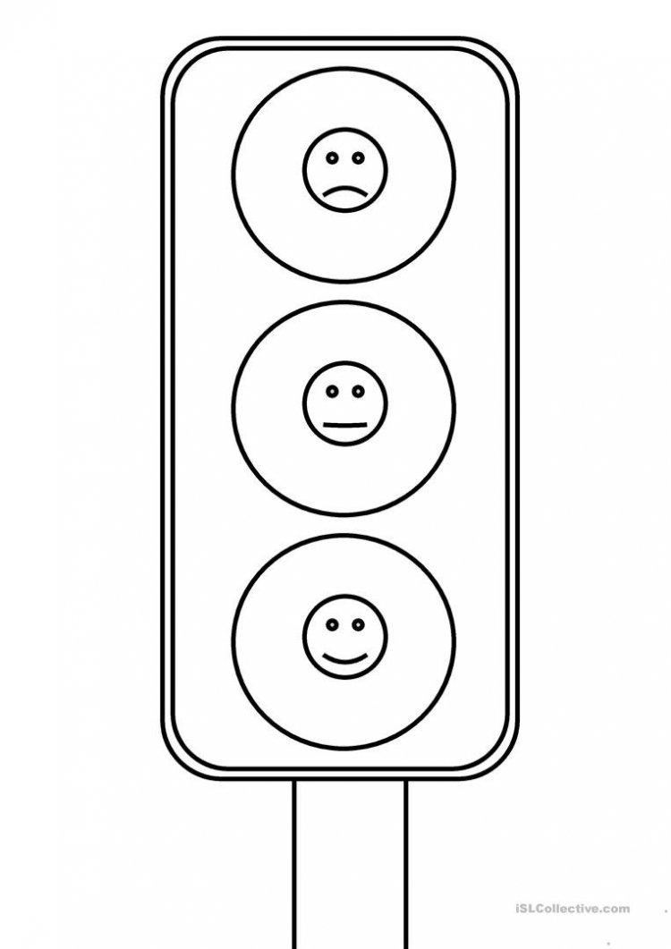 Светофор раскраска