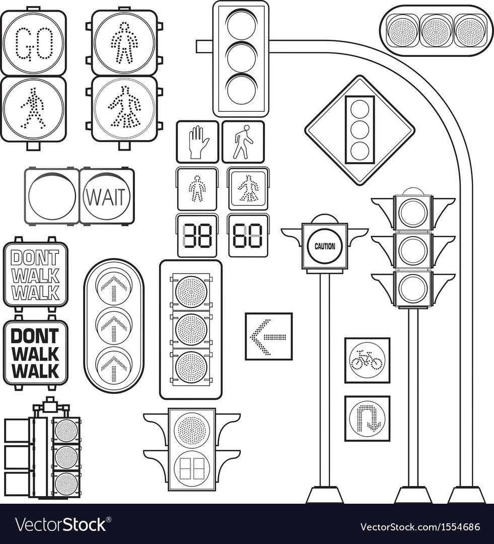 Светофор раскраска для детей