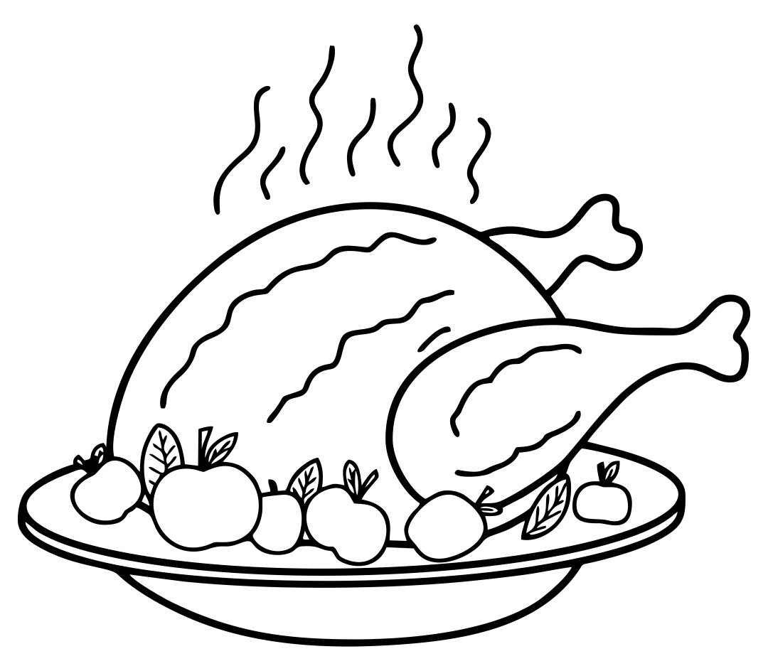Блюдо раскраска для детей