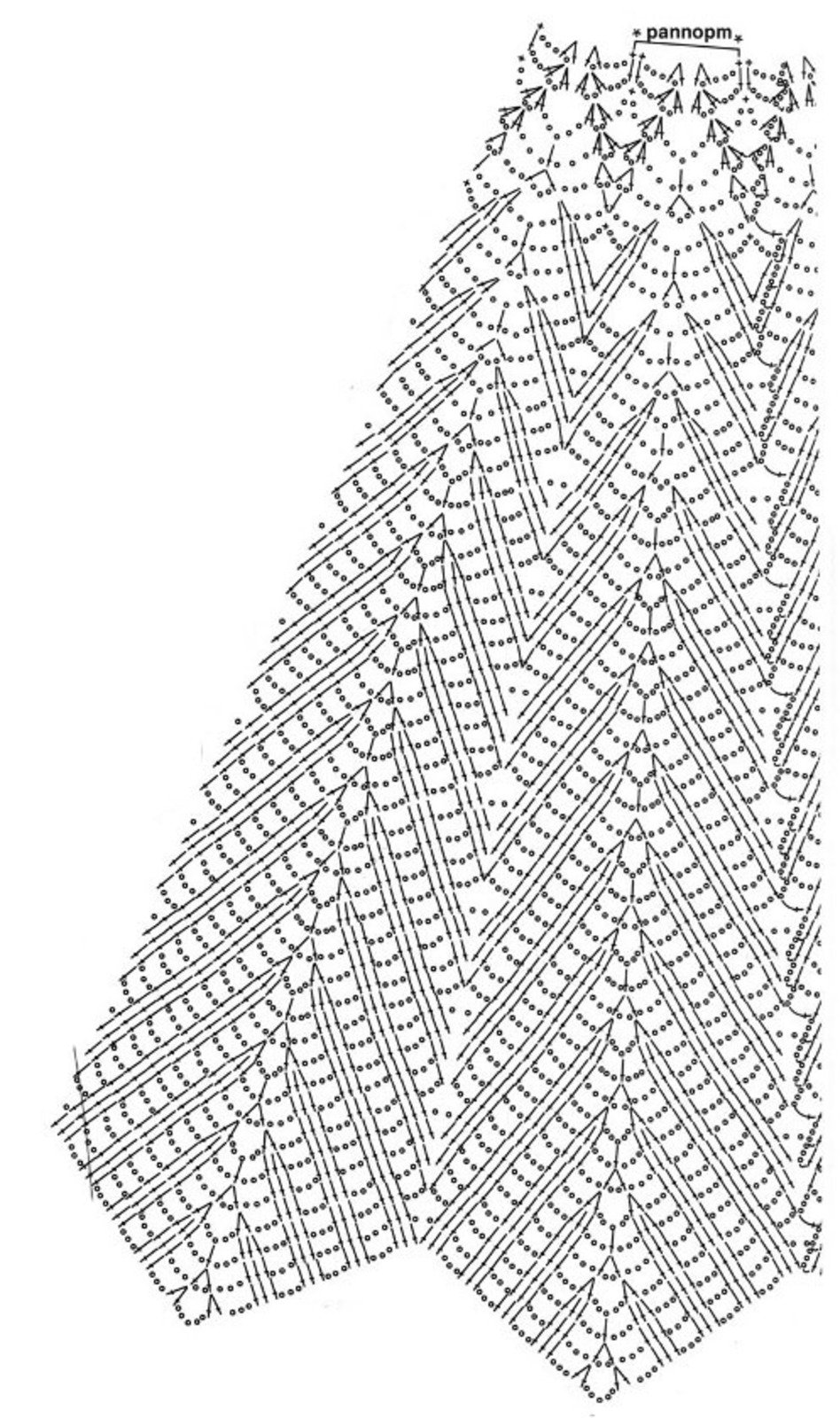Подол юбки крючком схемы
